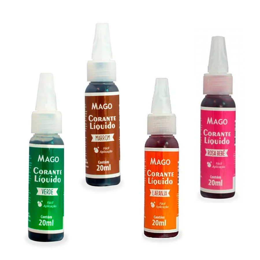 Kit 4 Cores Corante Líquido de Páscoa - 4 unidades - Mago - Rizzo em Oferta na Shopee