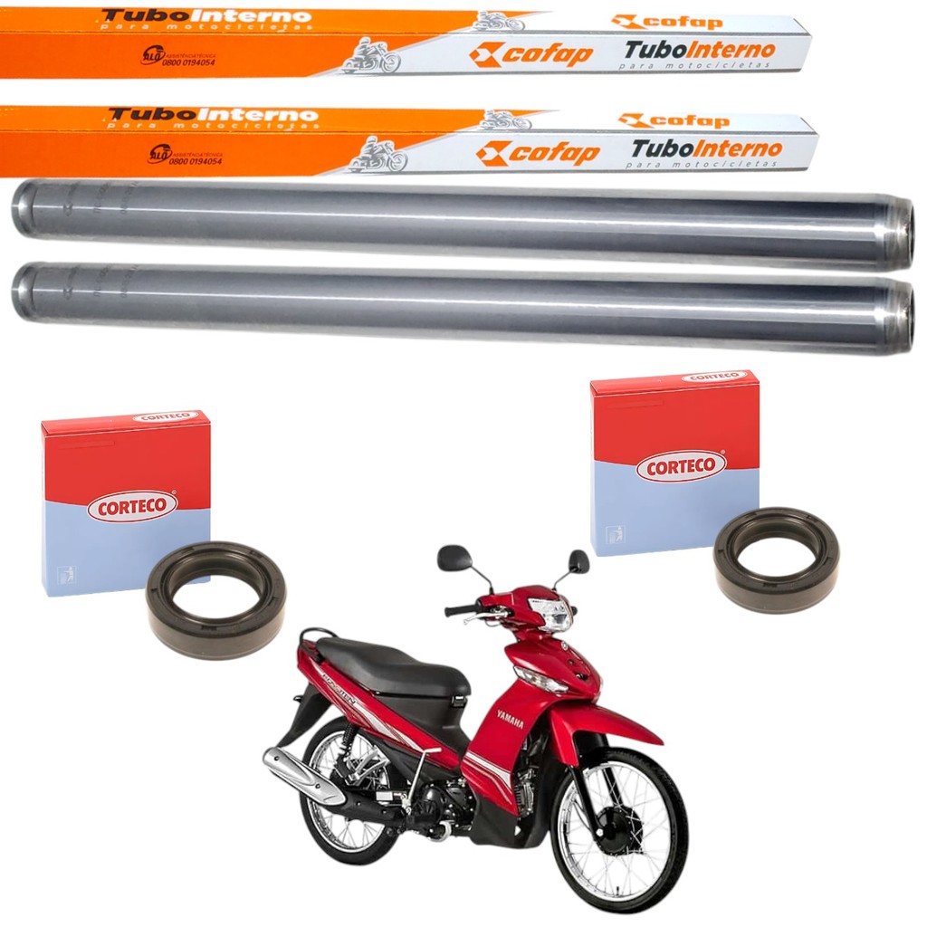 Par Tubo Bengala Cilindro Interno Original Cofap Yamaha Crypton 115 2009 A 2016 + Retentores
