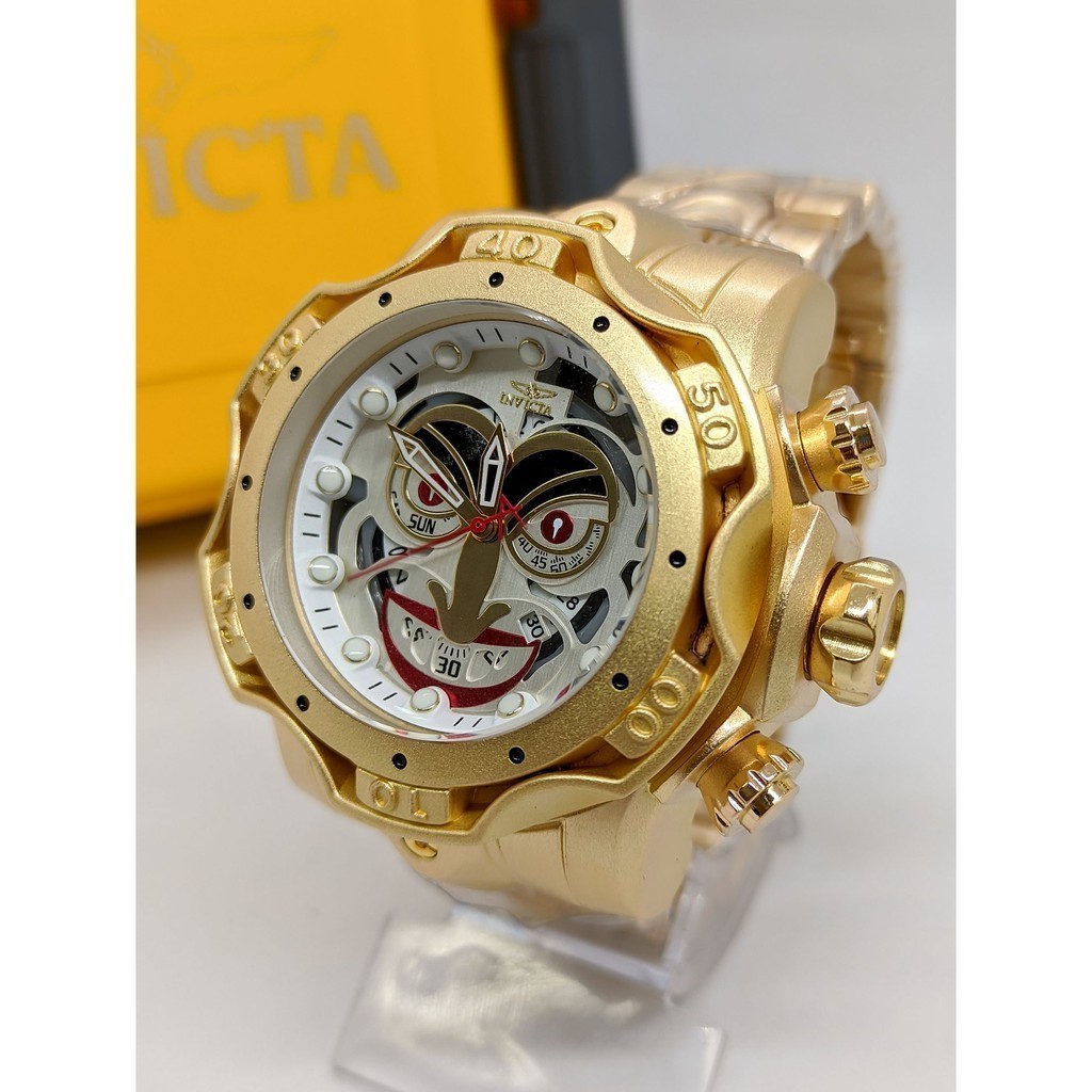 Relógio masculino Coringa Joker Pesado Top Luxo Invicta Grande Pesado + Caixa