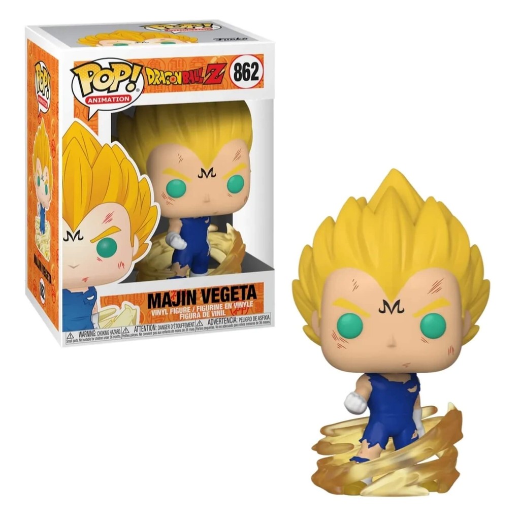 Boneco Original Funko Pop! Dragon Ball Z - Majin Vegeta Figura de Ação Colecionável Vinil Brinquedo