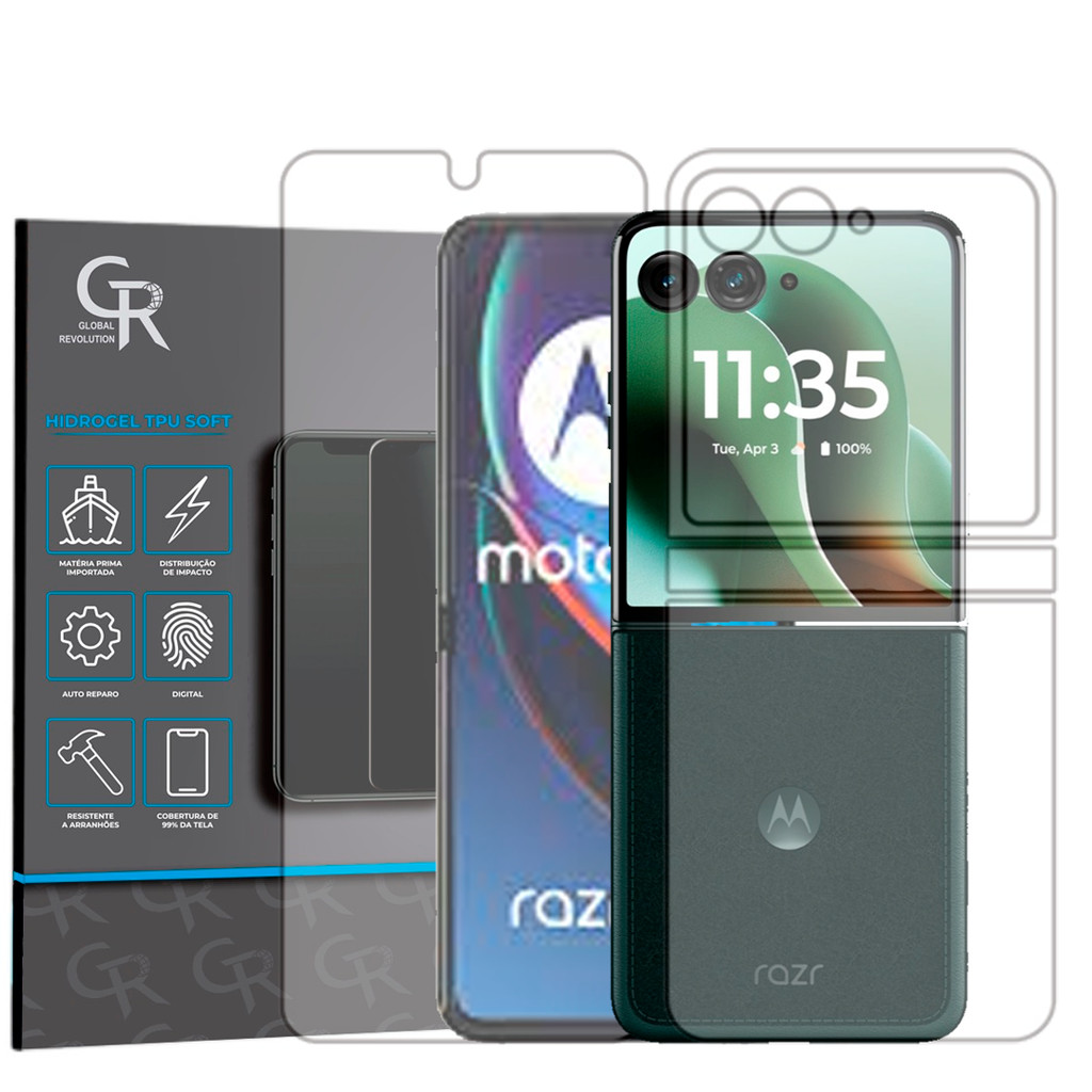 Película Hidrogel HD Frente Verso Para Motorola Moto Razr 60
