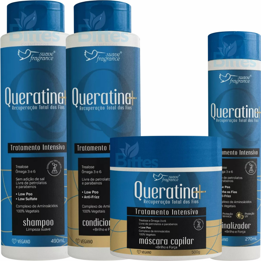 Kit Queratina Suave Fragrance Cosméticos Suave Elements Cauterização