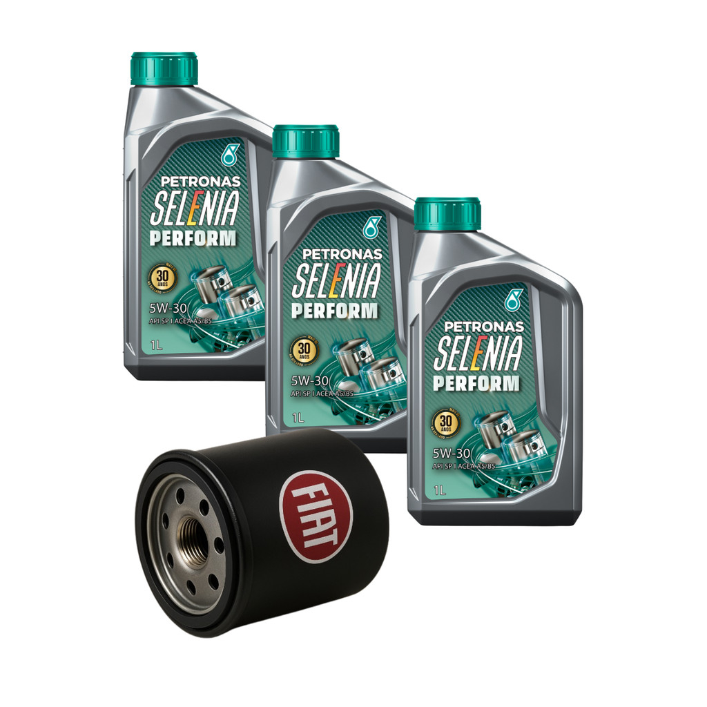 Kit Troca Óleo + Filtros Palio Siena Strada 1.0 1.3 1.4 Fire 5W30 SELENIA