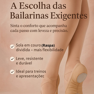 Sapatilha Sola Dividida Lona Ballet 24 ao 43, Sapatilha de Ballet meia ponta, Sapatilha Ballet, Sapatilha balé Dança