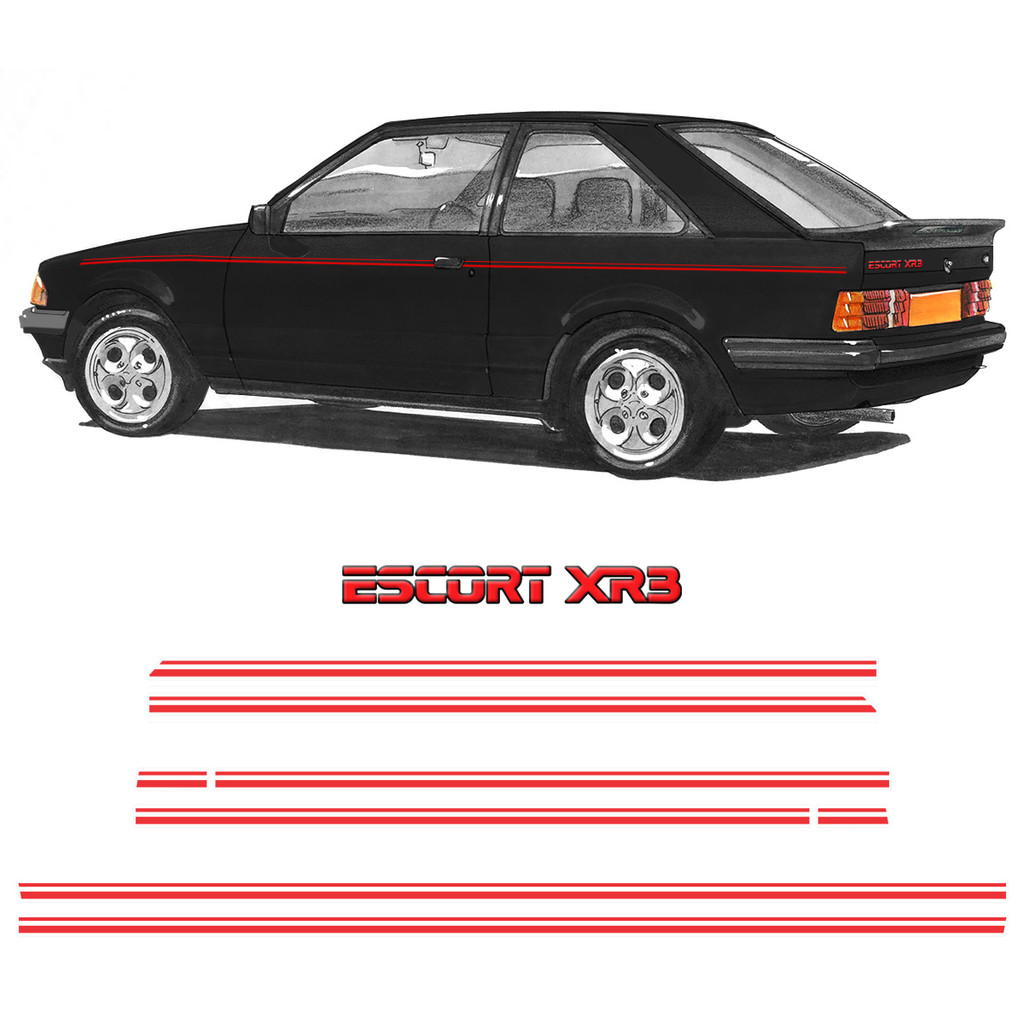 Faixa Filete Compativel Escort Xr3 Mk3 83/86 Vermelho em Oferta na Shopee