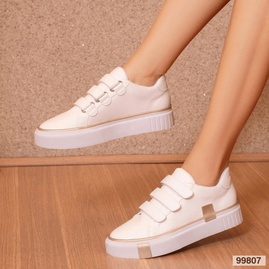 Tenis com velcro RETRO Multimateriais Branco Design Run Motion Sneakers Chuck Taylor em Oferta na Shopee