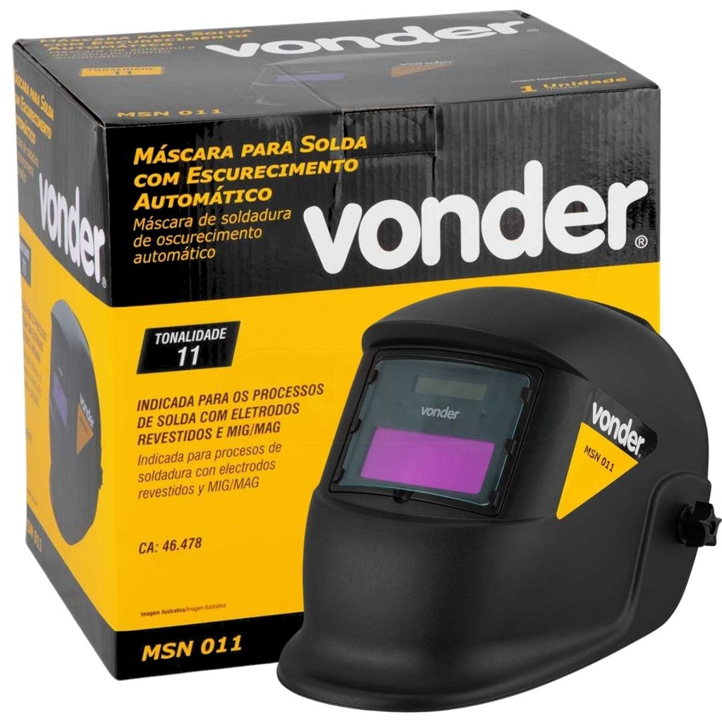 Máscara De Solda com Filtro de Escurecimento para Serralheiros, Soldadores para Inversoras de Solda