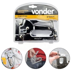 Grampeador Pinador Manual para Madeira, Forro, PVC, Tecidos para Grampos Retos