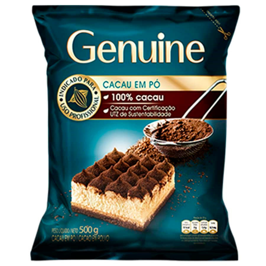 Cacau em Pó 100% Cacau 500g GENUINE em Oferta na Shopee