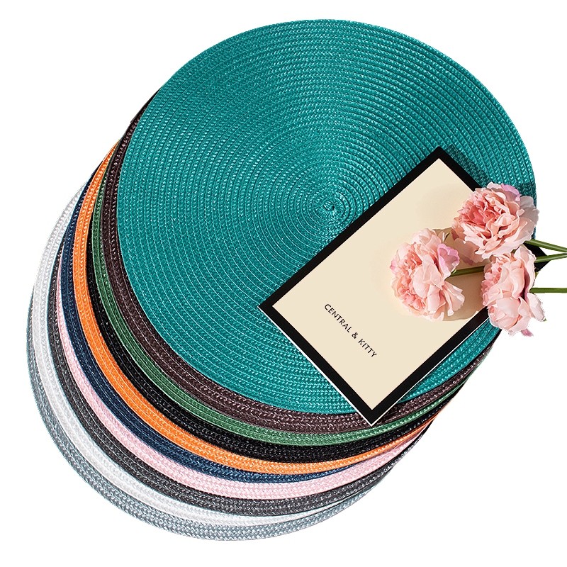 Oferta Jogo Americano Redondo Descanso De Mesa 38Cm Utensilio De Cozinha 2,4 ou 6 Uns Multiuso Porta Jantar Mesa Posta