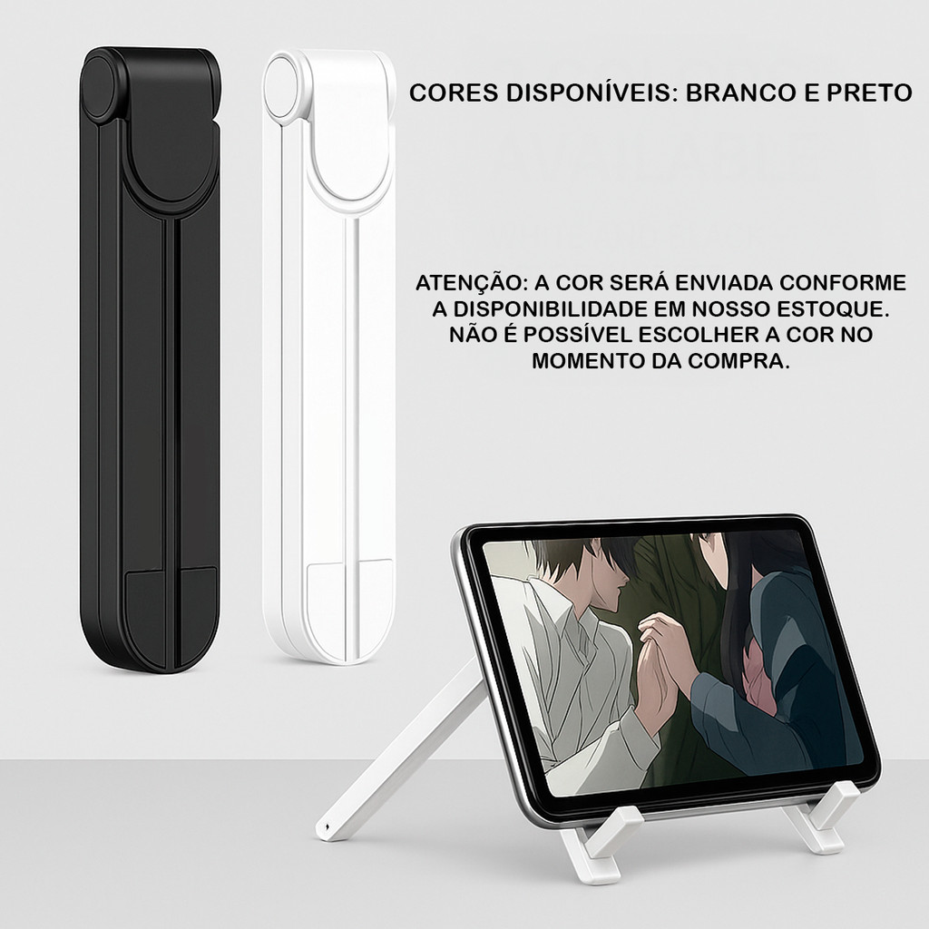 Suporte Base De Mesa Notebook Celular Ajustável Dobrável