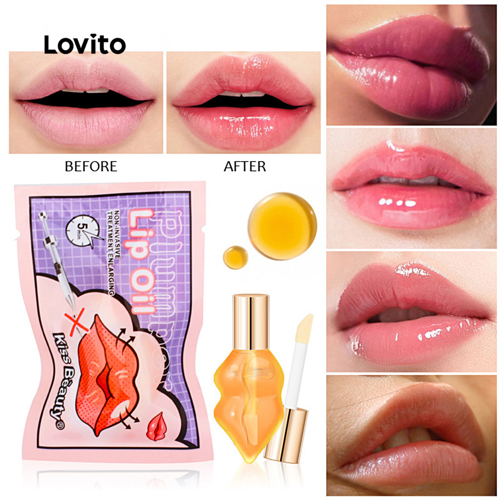 Lovito Casual Simples Refrescante Menta Transparente Lip Oil Lip Care Para Mulheres LCS09010 em Oferta na Shopee