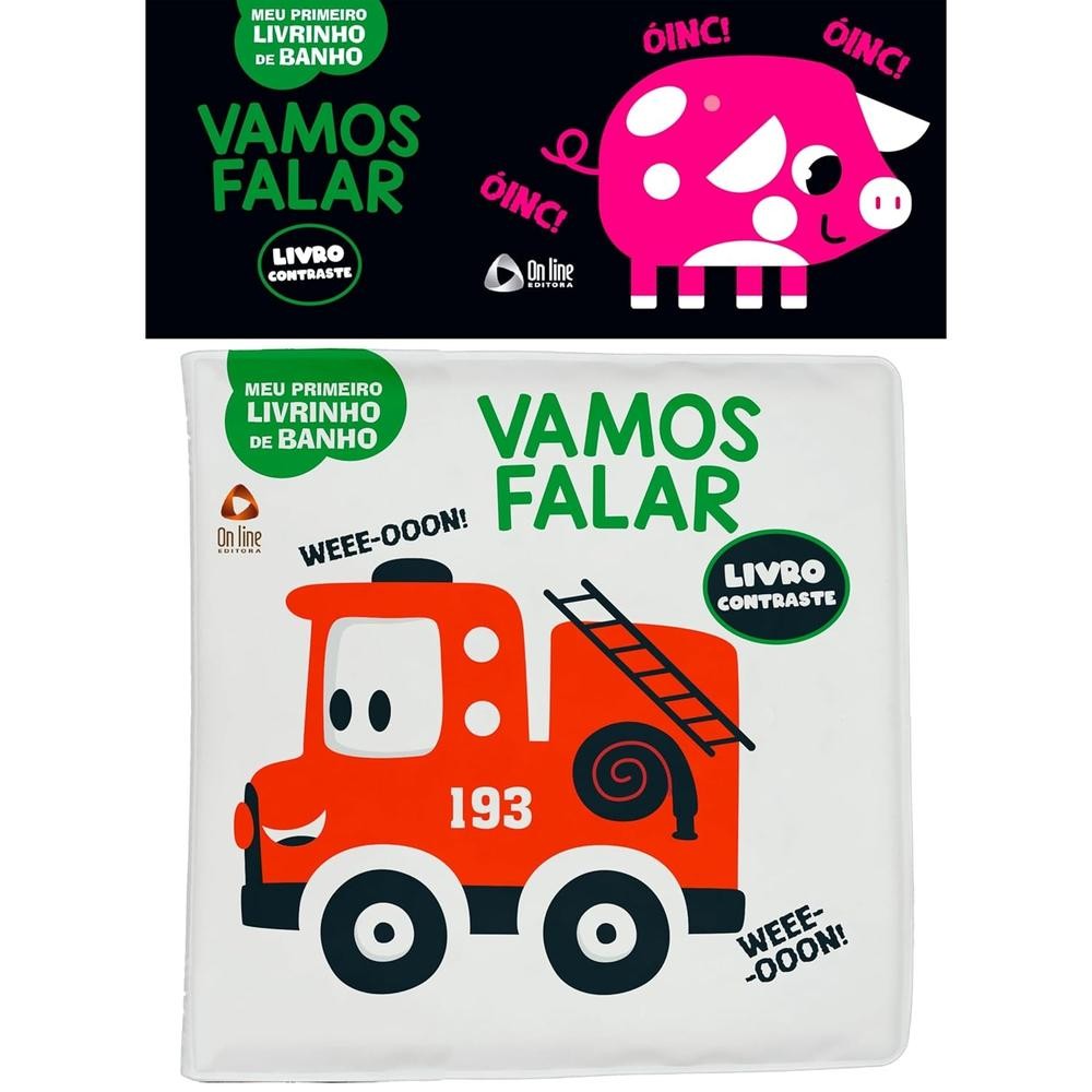 Meu Primeiro Livrinho de Banho Contraste - Carrinho em Oferta na Shopee
