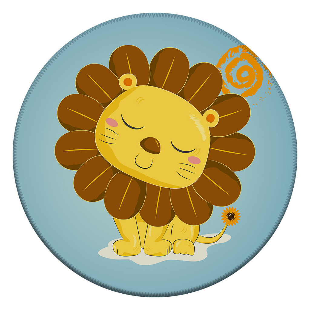 Tapete Redondo Decorativo Leão 88x88 Antiderrapante Para Sala, Quarto e Escritório em Oferta na Shopee