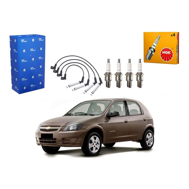 Kit Vela Cabo Ngk, Celta 1.0 2013 A 2015 em Oferta na Shopee