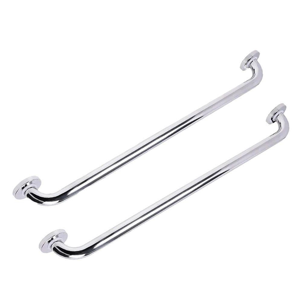Alça Barra De Apoio Aço Inox Kit 2 Uni Suporte 70cm Box Banheiro Acessibilidade Gestante Idoso