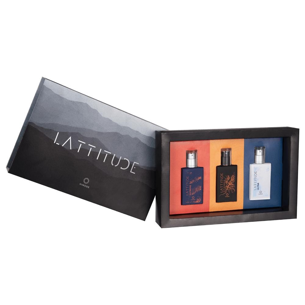 Kit Miniaturas Perfumes Lattitude Masculino Hinode 27ml - Beauty