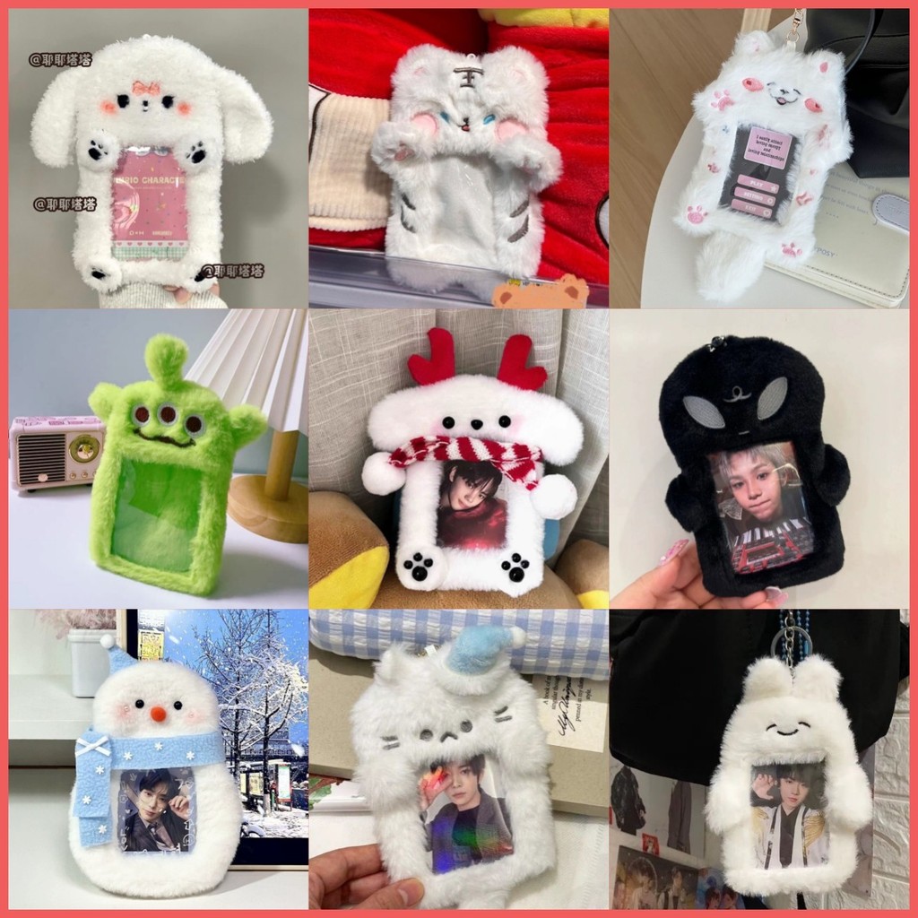 11 Estilos Coreano 3 Polegada Fofo Photocard Titular Cartão De Pelúcia Kpop Ídolo Moldura Animais Bonito Estudante Do