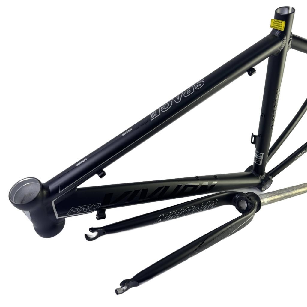 Quadro e Garfo Bicicleta Speed Black SilverPro 510MM Preto