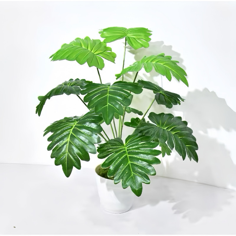Folhas artificiais de planta de 12 folhas