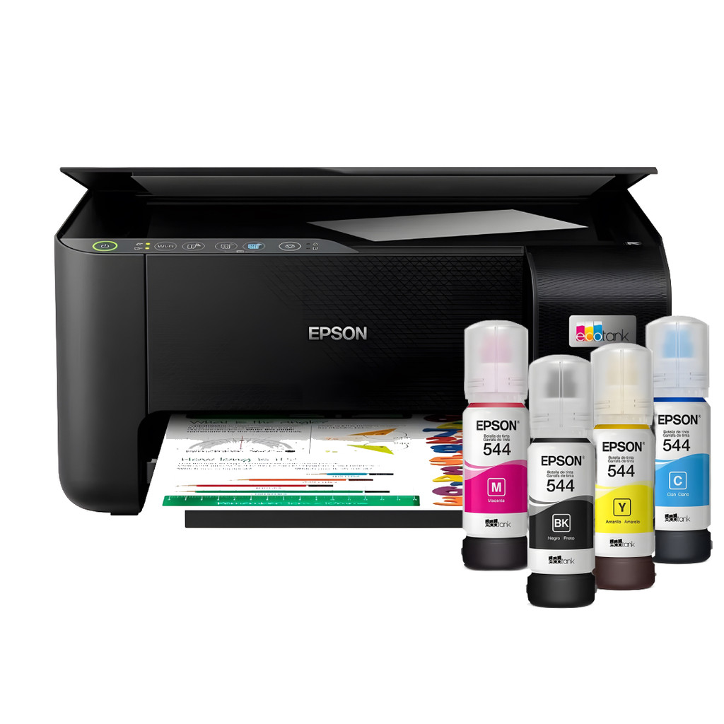 Impressora Multifuncional Epson Ecotank L3250 Wi Fi + Kit Tinta Original Epson T544