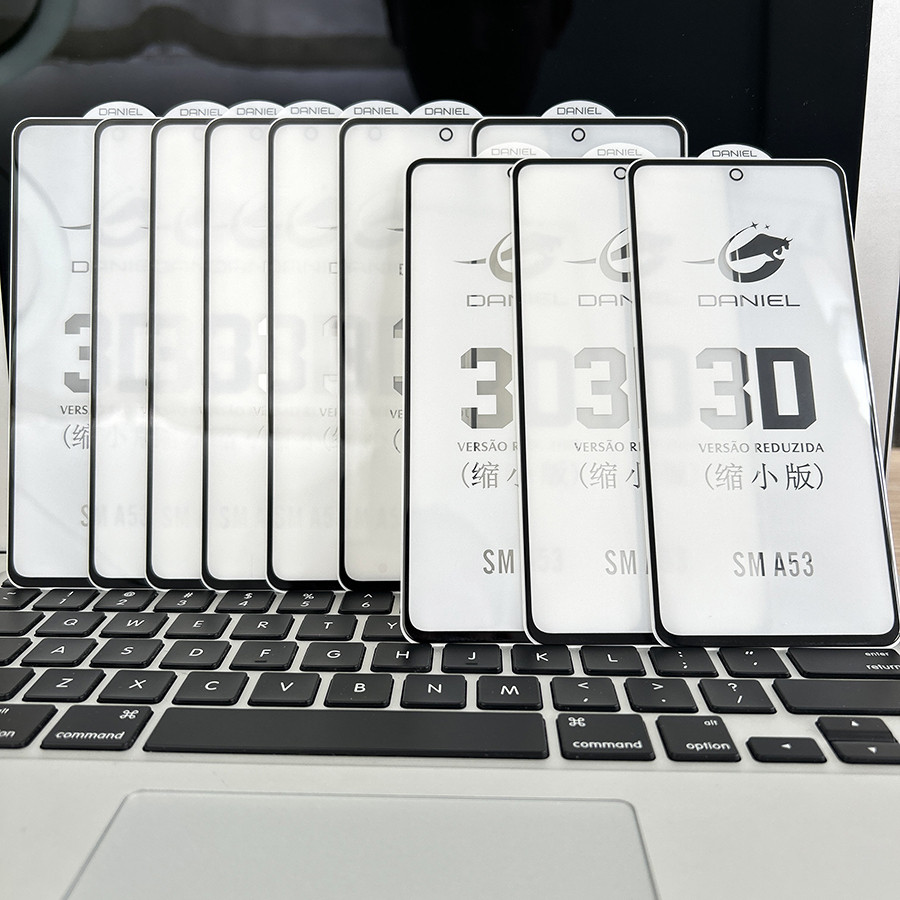 Kit 3 5 10 Pelicula de Vidro 3D resistente para Samsung A03 A03S A20 A21 A23 A30 A31 A32 A50 A51 A52 A52S A53 A54