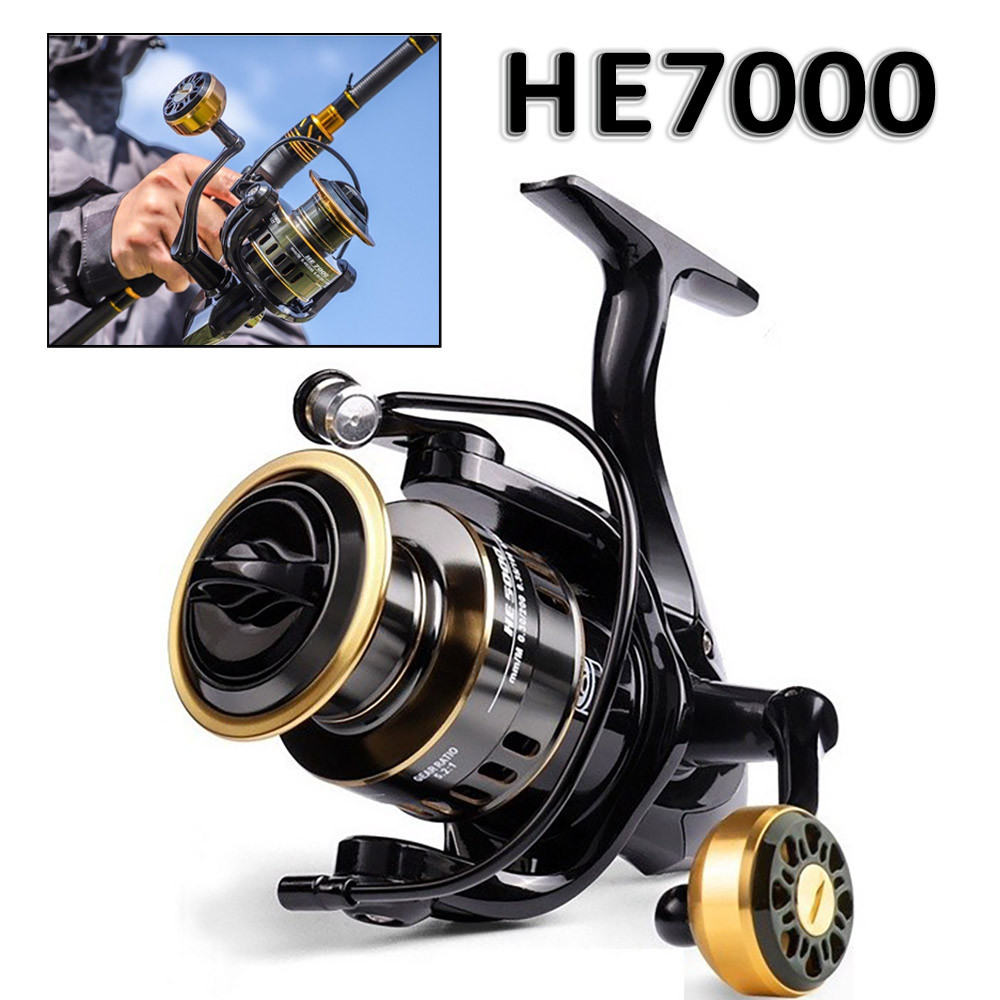 Carretilha Molinete De Pesca He7000 Carretel De Fiação Metal iBoa Presentes
