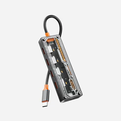 Hub USB 3.0 Tipo C 4 Saídas Alimentação Extra Knup KP-HB505