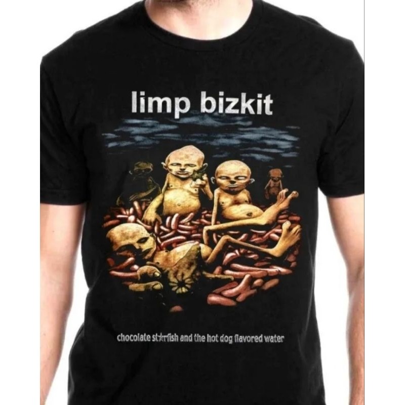 [Camiseta Premium em Algodão Puro]GXG Camiseta Oficina Rock - Banda Limp Bizkit - Chocolate Starfish - Agora com Tamanho