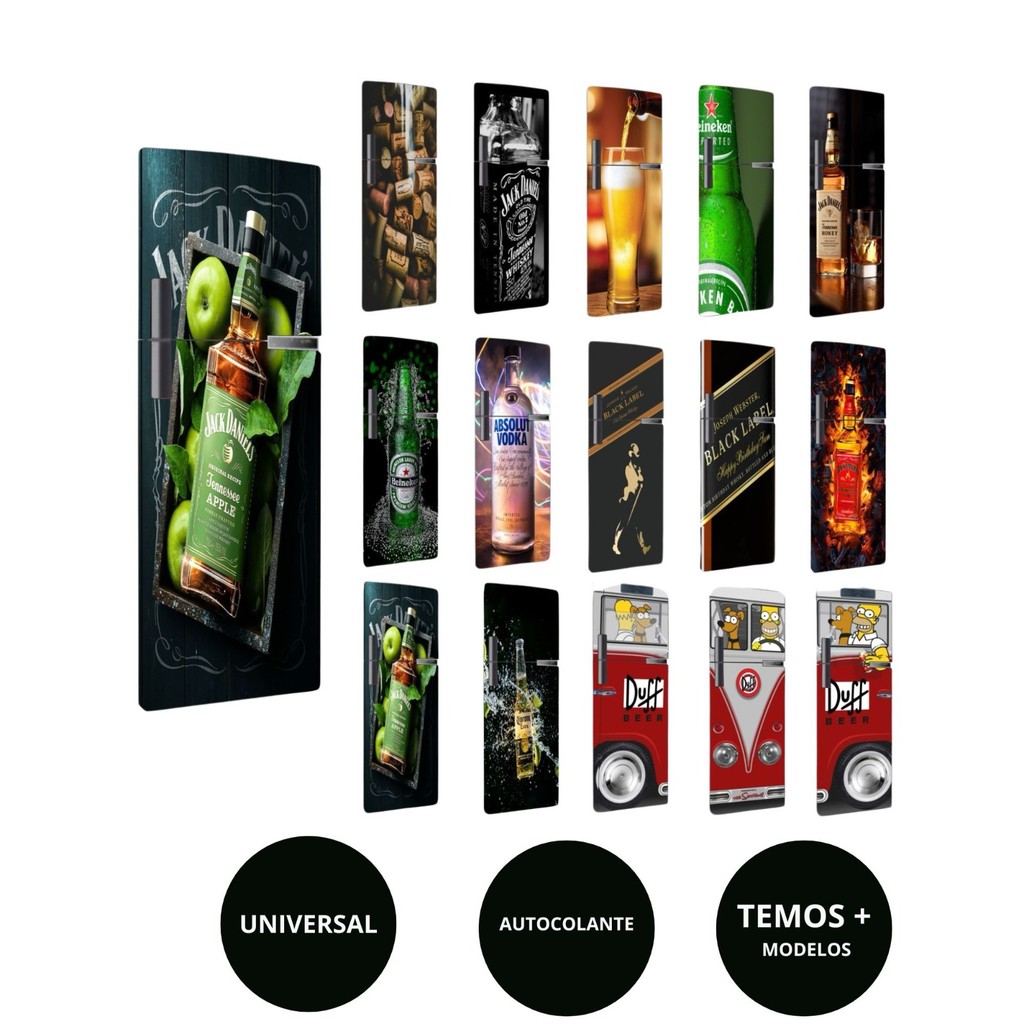 Adesivo para Geladeira e Freezer Bebidas Plotagem Bar Cozinha Bebidas Cerveja UNIVERSAL Decoração em Oferta na Shopee