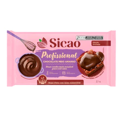 Chocolate Meio Amargo Profissional Barra 2,1kg SICAO Callebaut