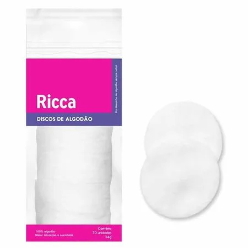 Algodão De Disco 50 Unidades -  Ricca