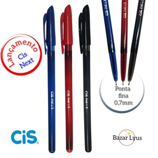Caneta CIS NEXT 0.7mm Esferográfica Ponta Fina em Oferta na Shopee