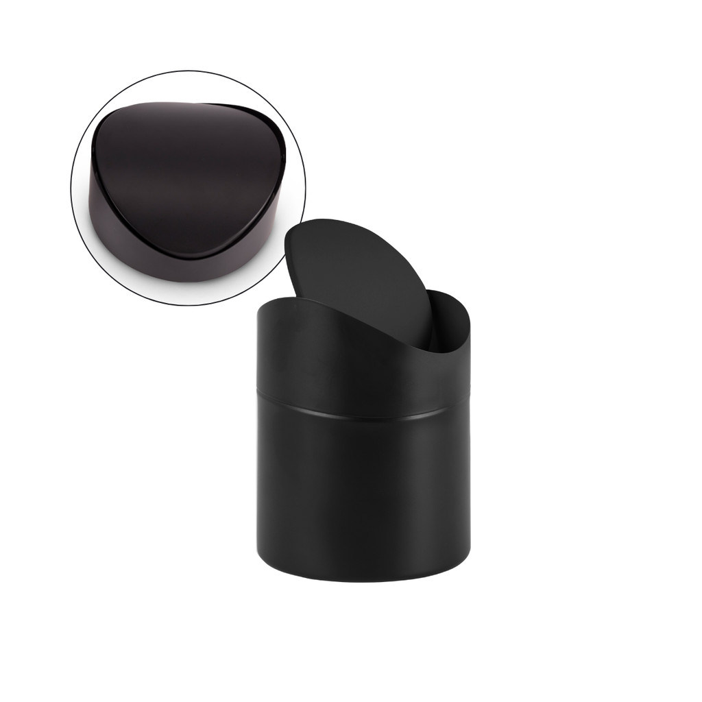Mini Lixeira De Bancada Basculante Matte Preta Powermaid em Oferta na Shopee