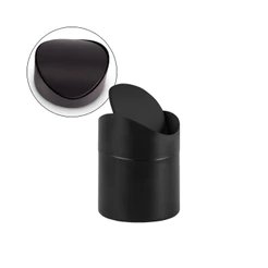 Mini Lixeira De Bancada Basculante Matte Preta Powermaid