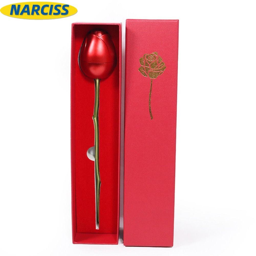 Caixa De Armazenamento De Joias NARCISSUSPW , Portátil De Anel Rosa Em Formato De Flor , P...