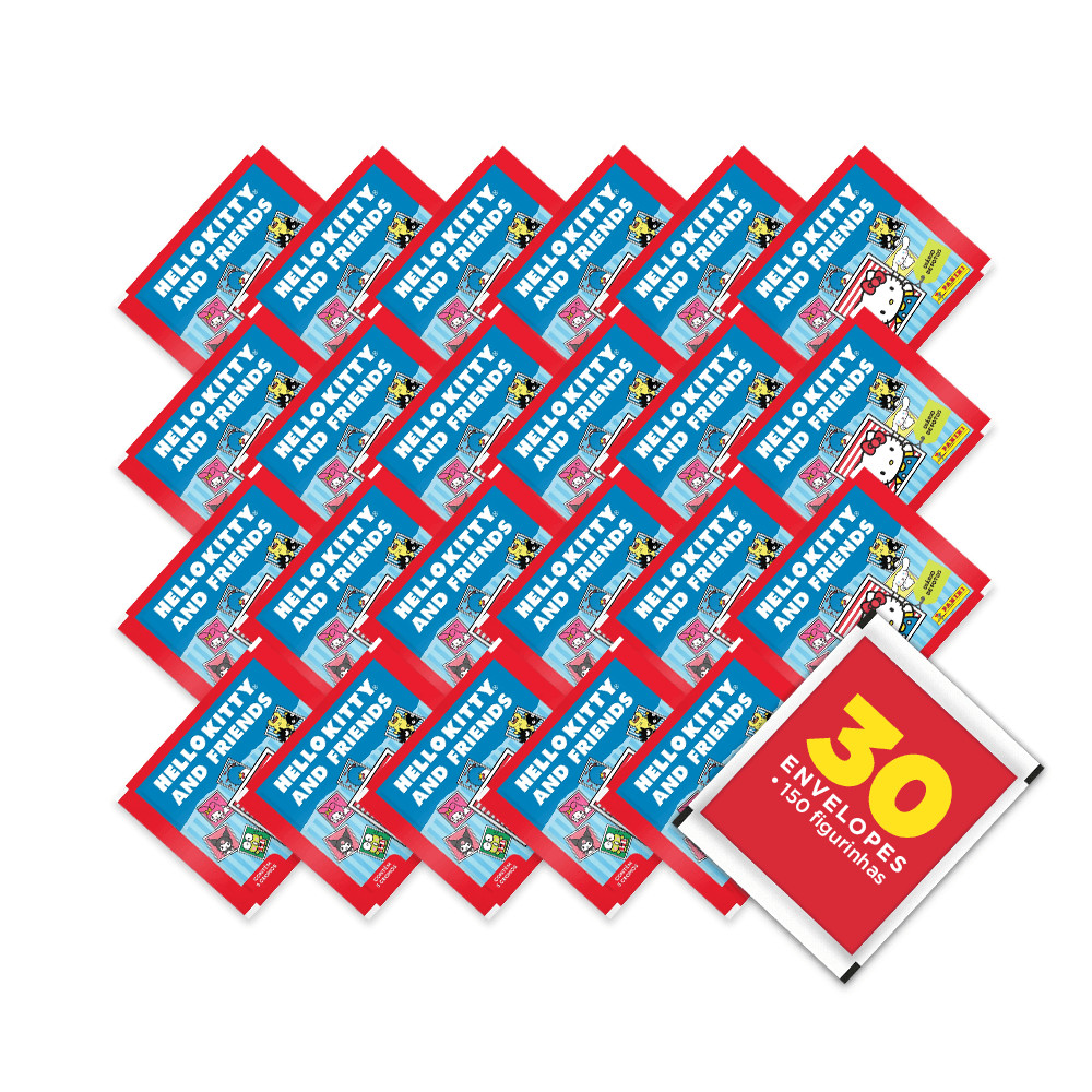 Hello Kitty and Friends - Contém 30 Envelopes (150 Figurinhas) em Oferta na Shopee