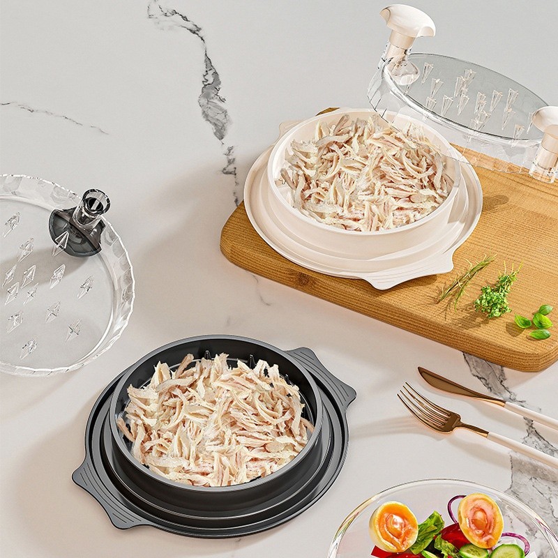 Triturador Desfiador Manual de Alimentos Carne Frango Legumes Portátil