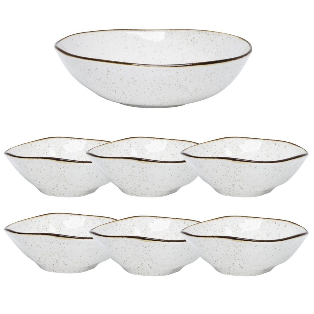 Jogo De 1 Saladeira E 6 Tigelas Oxford Ryo Maresia em Oferta na Shopee