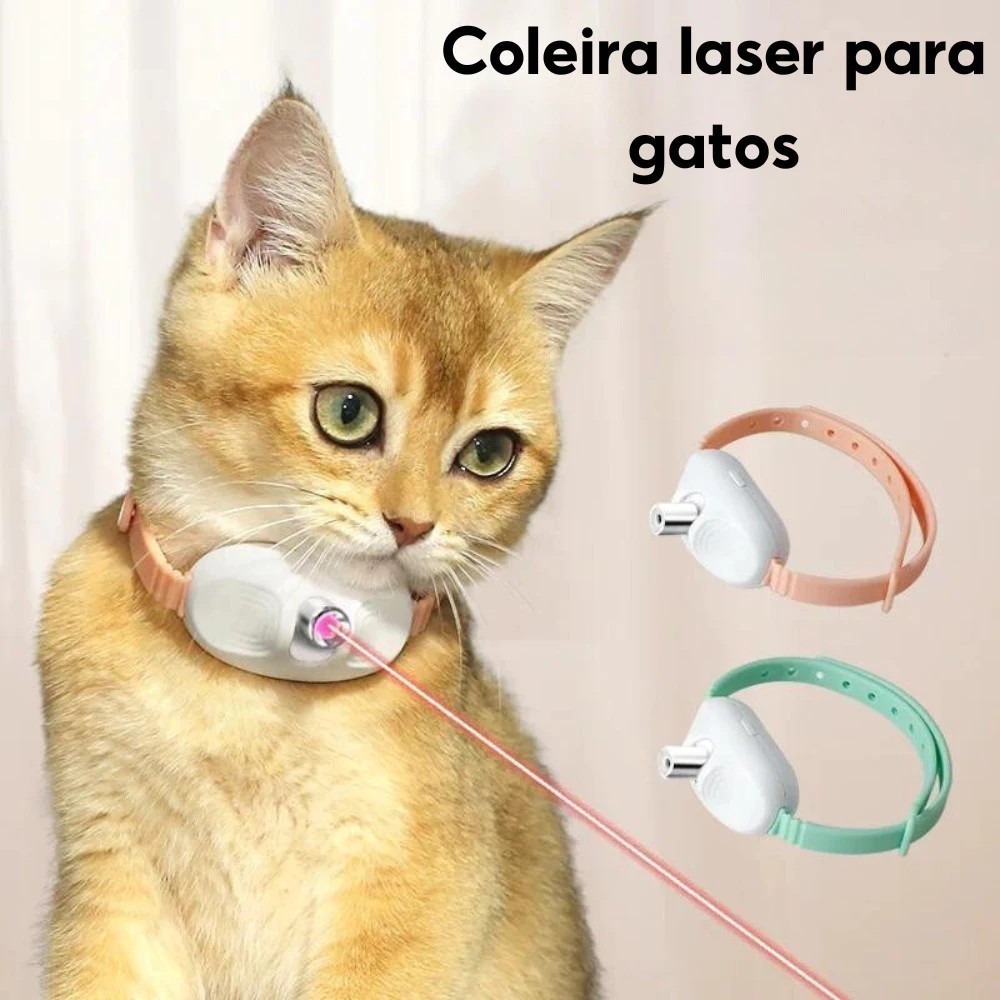 Brinquedo Laser Para Gatos Animais De Estimação USB Coleira De Gato LED Com Luz Brinquedos