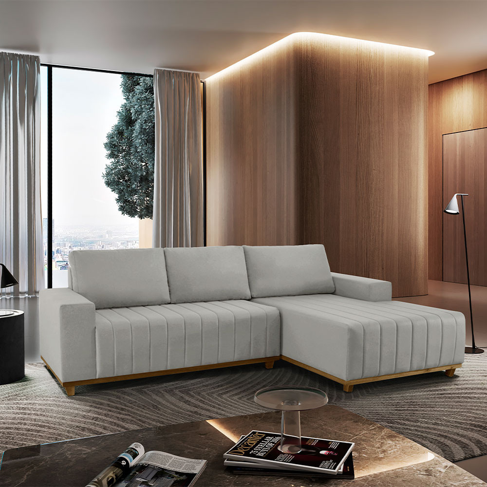 Sofá Boreal de 230cm B25 Chaise Lado Direito Meu Sofá Online