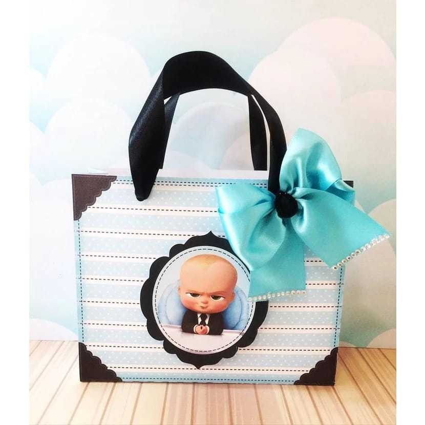 Kit Sacolinhas Personalizadas Festa(G) Poderoso Chefinho (20x16x6cm) em Oferta na Shopee