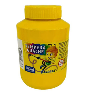 Tinta Guache Acrilex Amarelo Ouro - 1 pote com 500ml em Oferta na Shopee