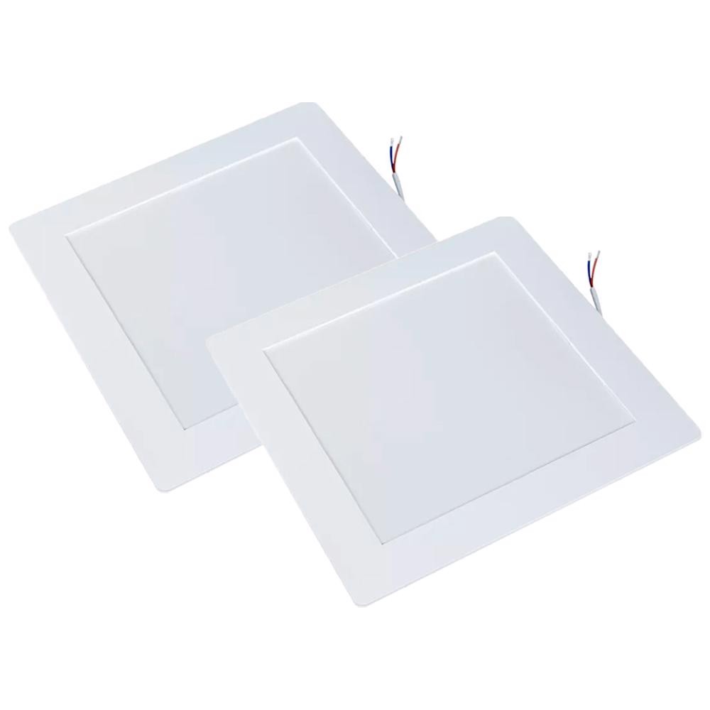 Kit 2 Luminária Plafon LED Quadrado de Embutir 18W - 4000K (520,0046) - Noll LED em Oferta na Shopee