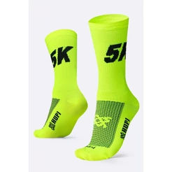 Meia para Corrida HUPI 5K Amarelo Neon Tamanho 36-42