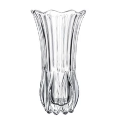 Vaso Wolff Tulipa Vidro 10cm x 10cm x 19cm Decoração Sala Casa Flores Arranjo Mesa Centro Presente Sofisticado Luxo Fino