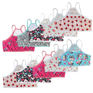 Kit 5 Top Sutiã Infantil Menina Moça Estampado Soutien Mocinha Escola Nadador em Oferta na Shopee