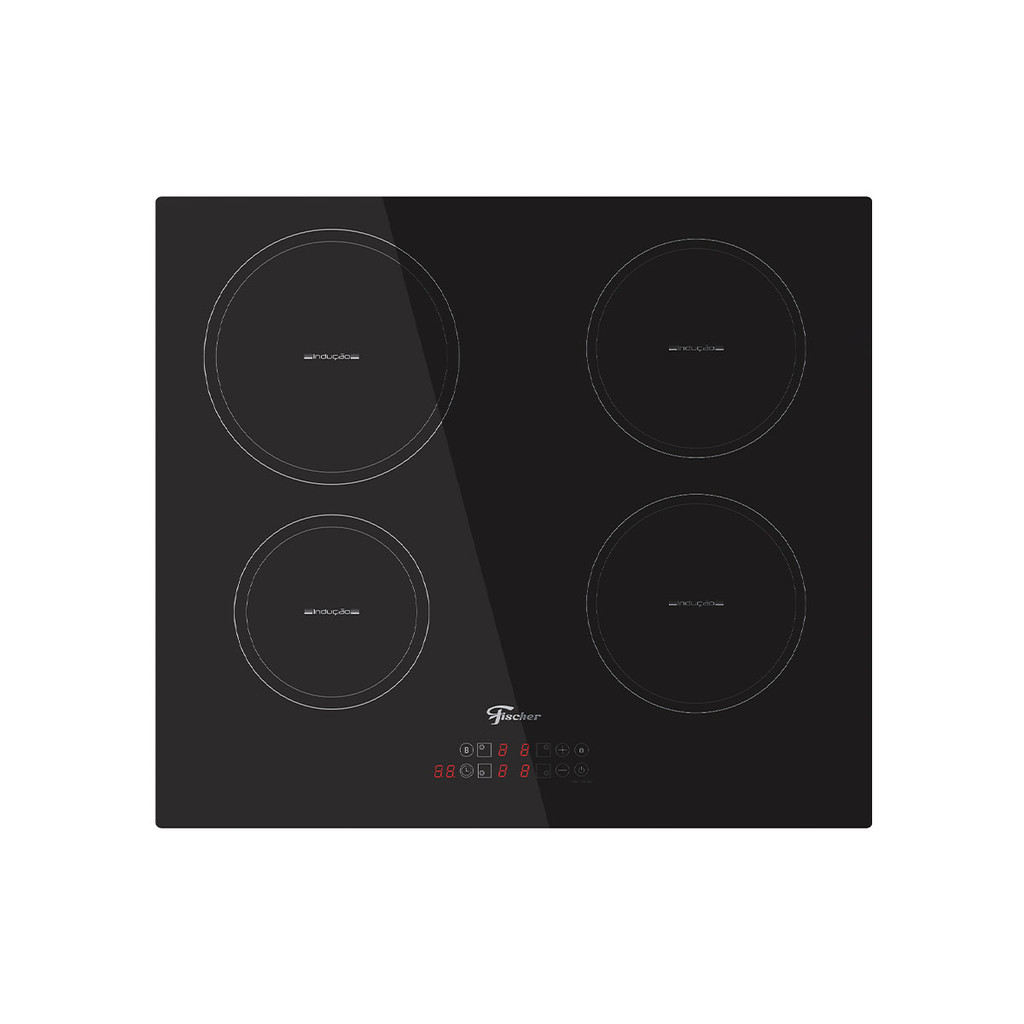 Fogão Cooktop Fischer 4Q de Indução Mesa Vitroceramica Touch em Oferta na Shopee
