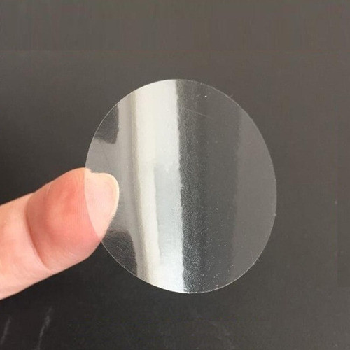 1.000 Etiquetas Redonda Bolinha Transparente Lacre Adesivo Fecho Sacola Anti Violação Tamanho 4 Cm