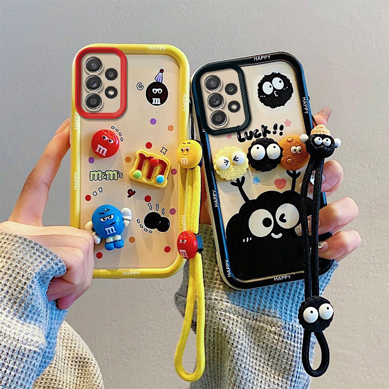 Capa de telefone estilo feminino cordão resistente a choques para Samsung Galaxy a20 a20s a30 a30s m10s a21s a22 m22 m32